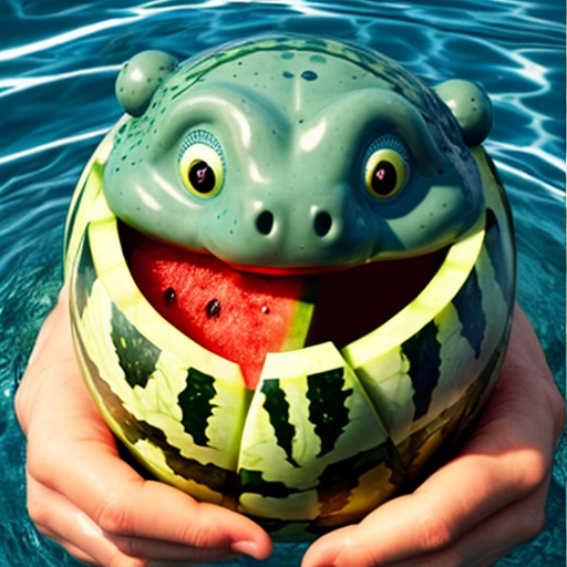 a water monster that has watermelon and kfc 