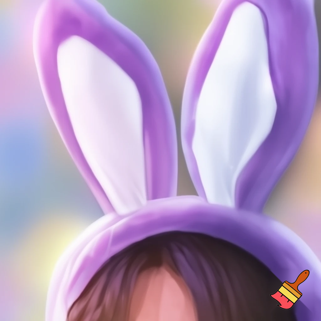 Easter bunny headband velvet Easter bunny, bunny ears, purple and white