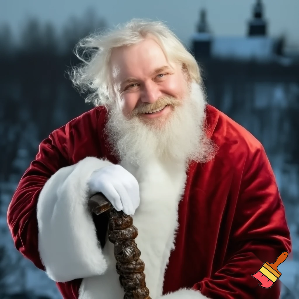 Santa Claus, Russia walking stick star the real person