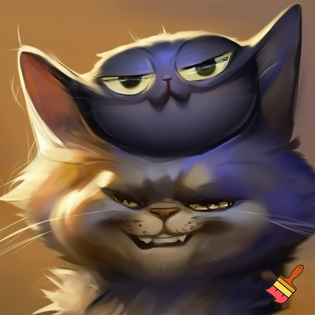 Cat with a stupid smirk