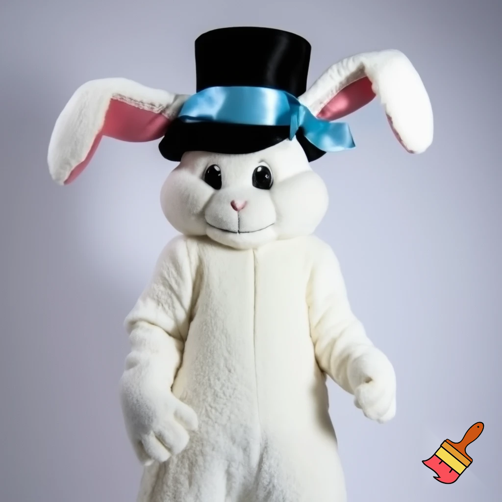 East Bunning mascot costume special top hat easter bunny mascot costume