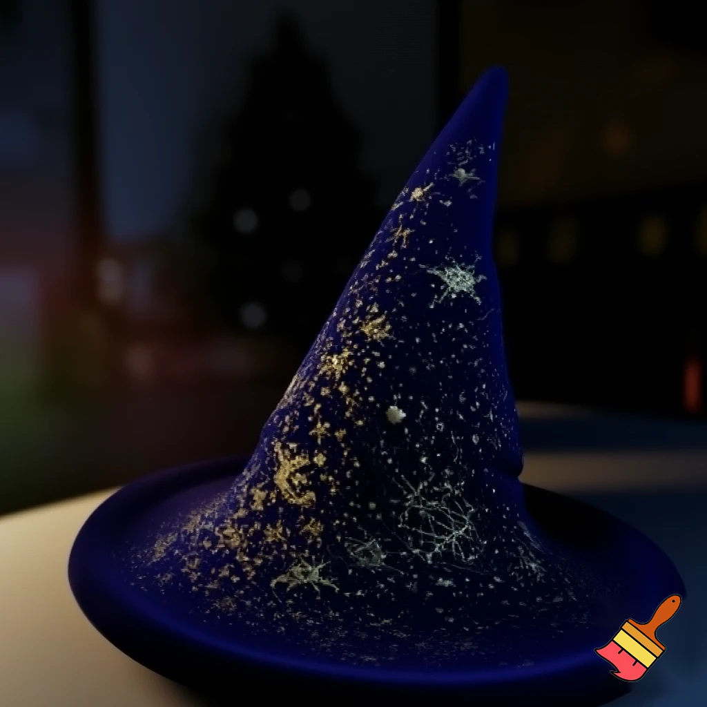 Christmas wizard hat stars and means read a Christmas hat