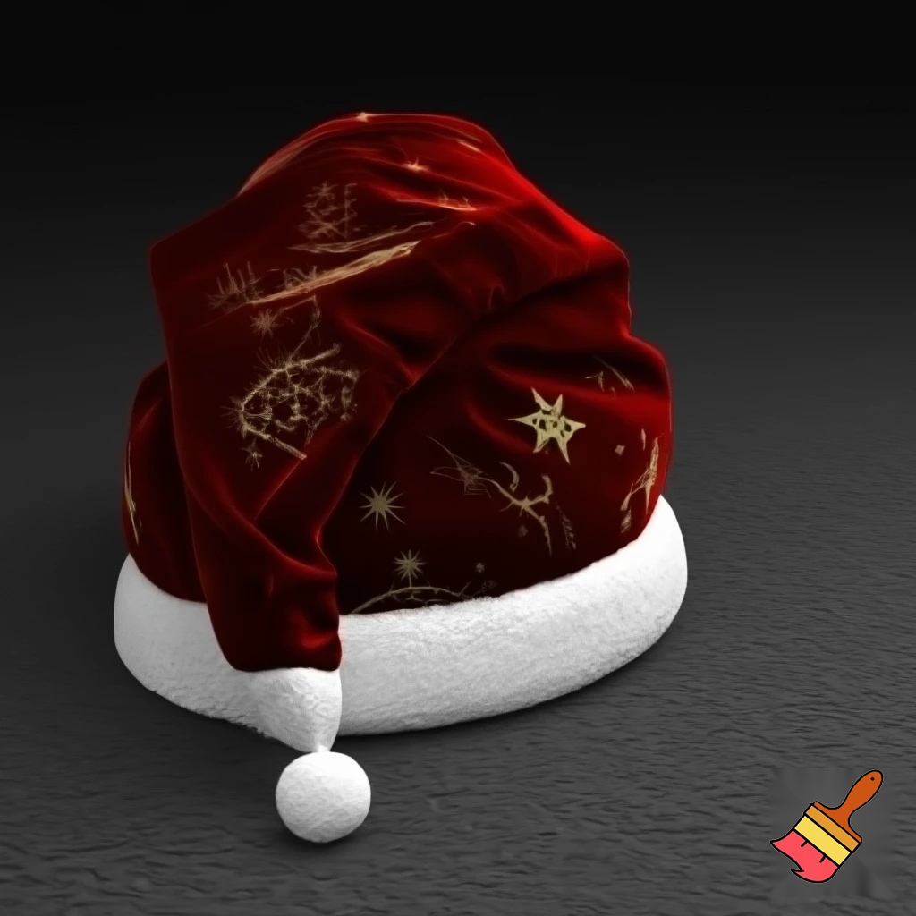A wizard Santa Claus hat read✨✨🎄💫 velvet