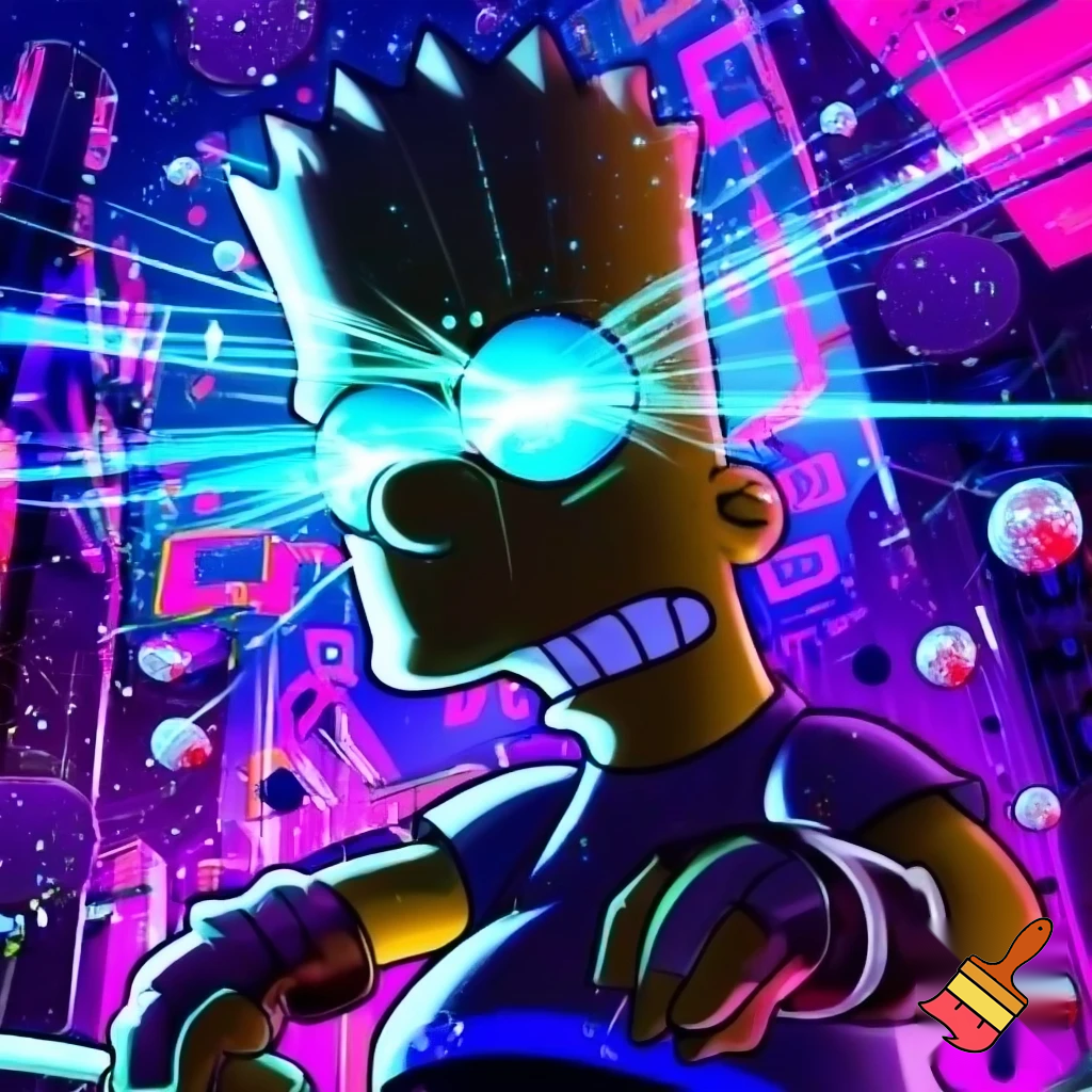 BART SIMPSON ANIME BOBA VIBES LASER EYES  677777
