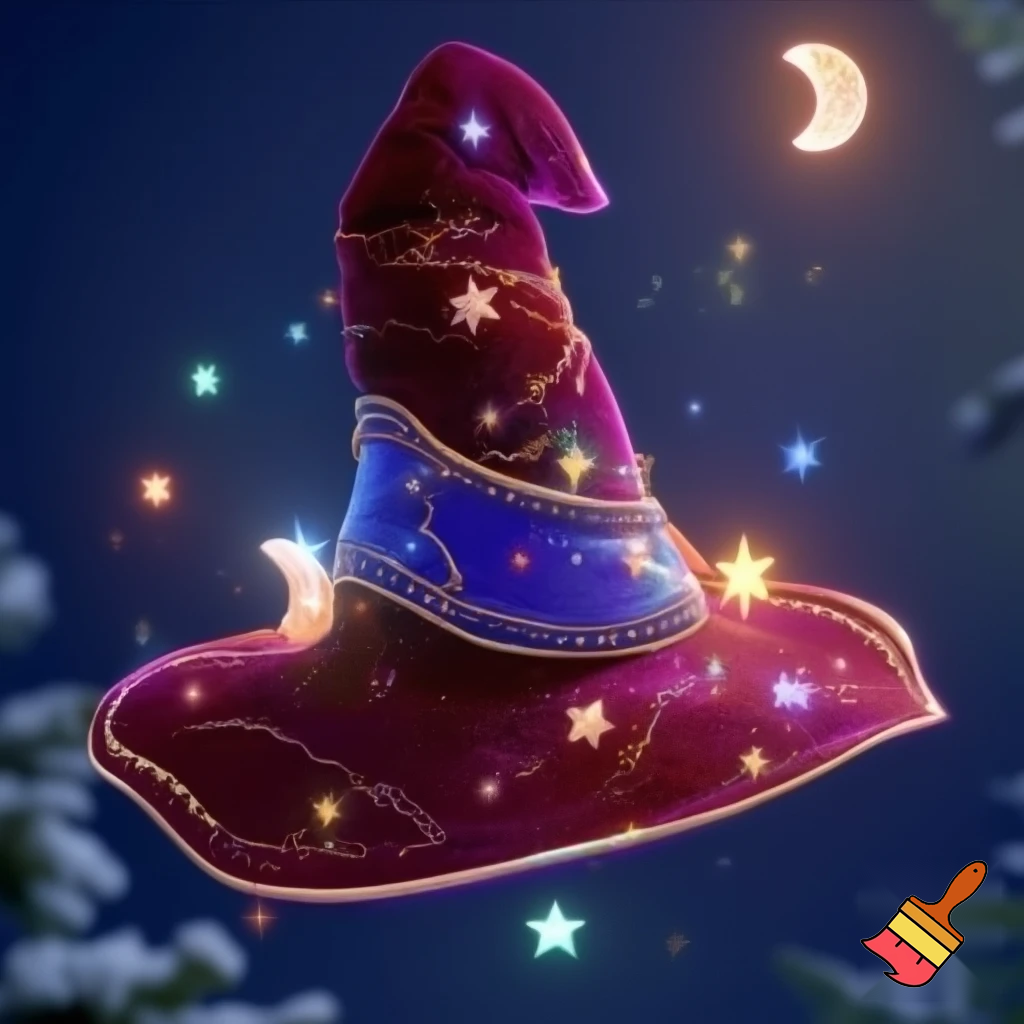 Christmas wizard hat stars and means read