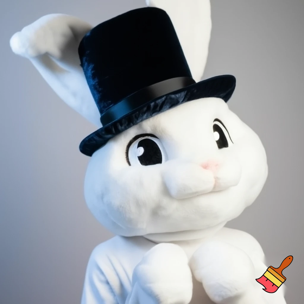 Easter bunny mascot costume top hat special top hat velvet special and delicate one special delicate