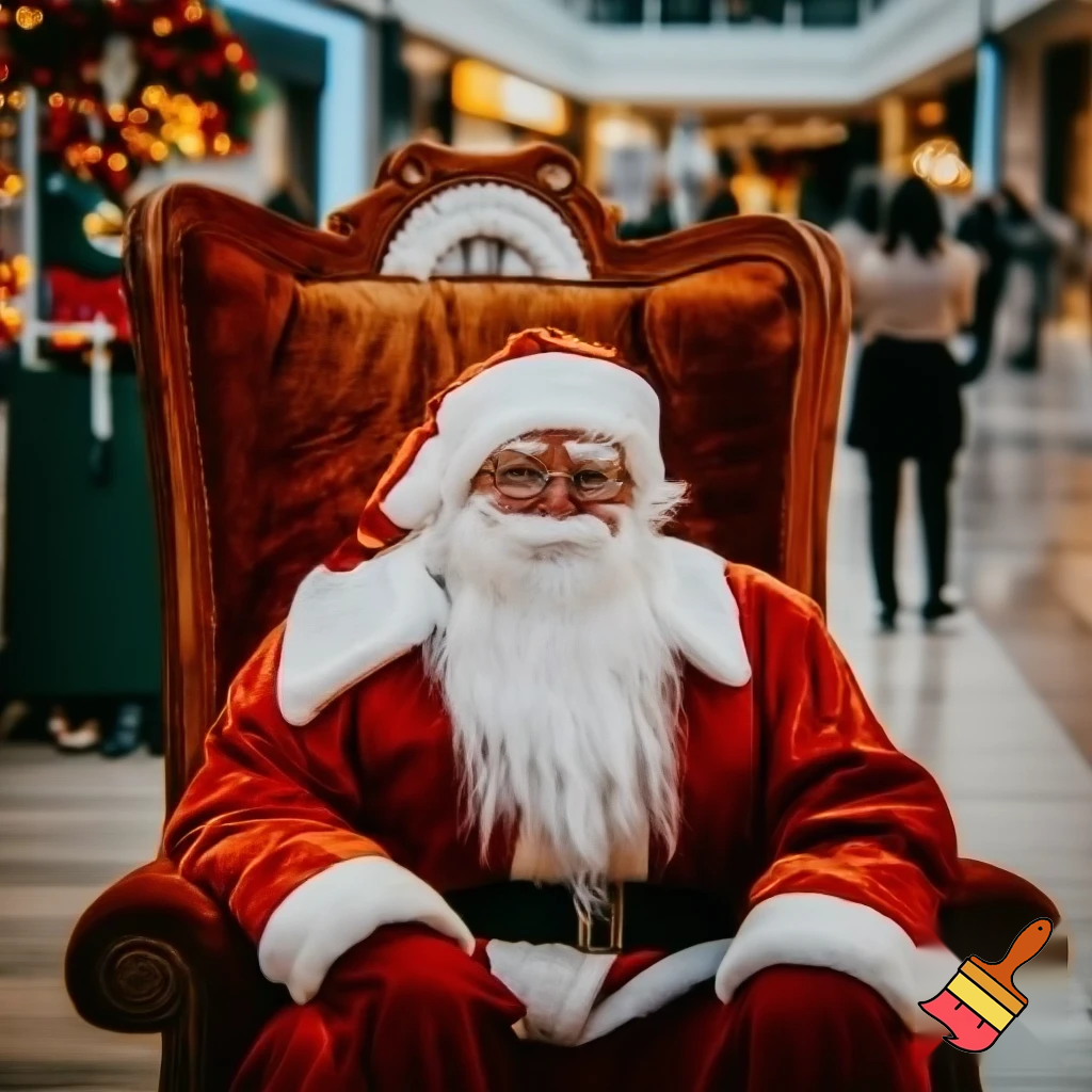 Santa Claus shopping mall Santa Claus chair at the shopping centre photo boot photo Santa Claus photo Santa Claus’s glasses big Santa chair🎄💫🌟 Felton Gate