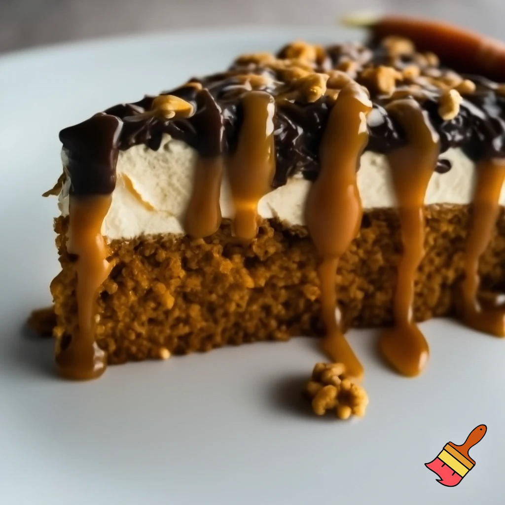 Carrot cake called carrot cake caramel and chocolate