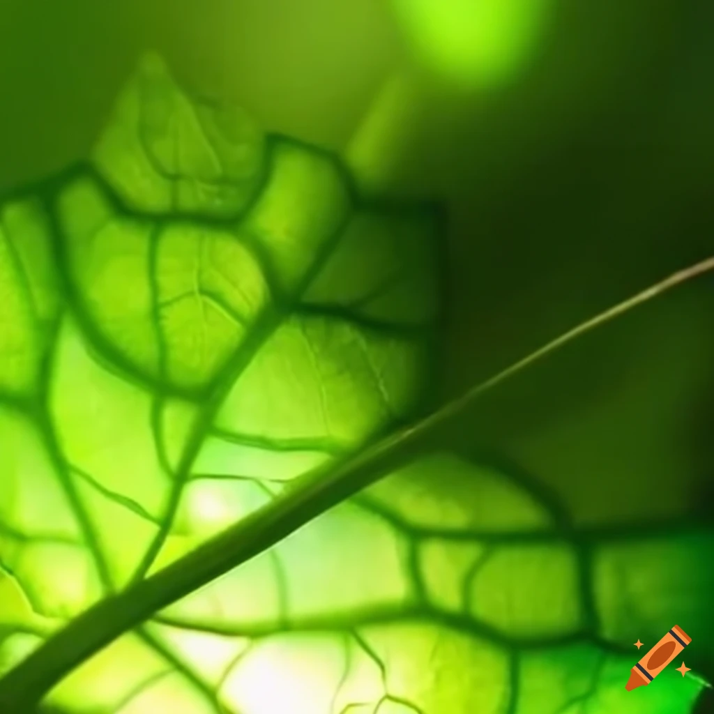 green leaf with glowing light wisps rising from it