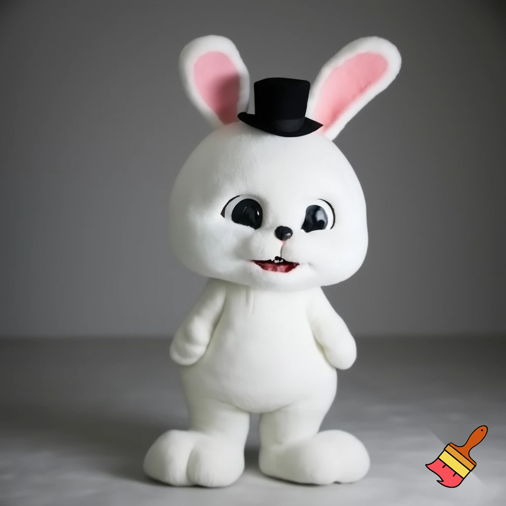Easter bunny mascot costume top hat mascot costume