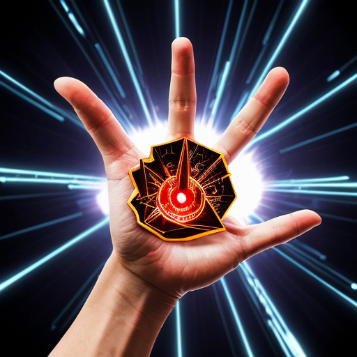 a yu-gi-oh style hand coming out of the portal
