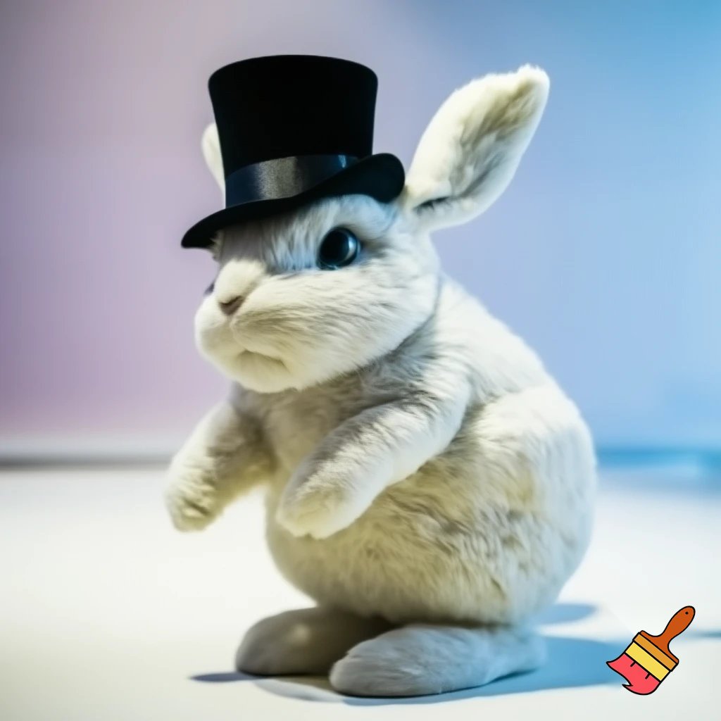 Easter bunny mascot costume top hat special Easter bunny, expensive and a delicate