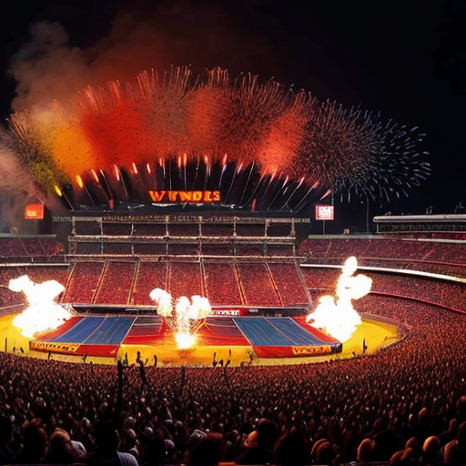 Create a pyro show of a fan curve. The pyros are supposed to be red and ignited by almost everyone. In addition, a banner will be shown: AUF GEHTS VICTORIA, KÄMPFEN UND SIEGEN!