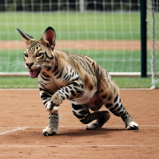 an animal playing a sport.
