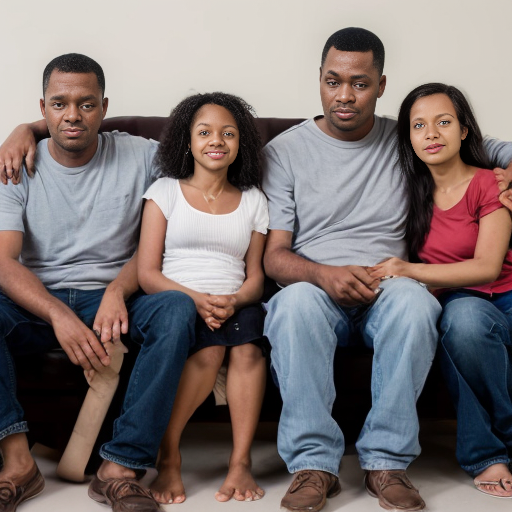 family of five without a wife black family