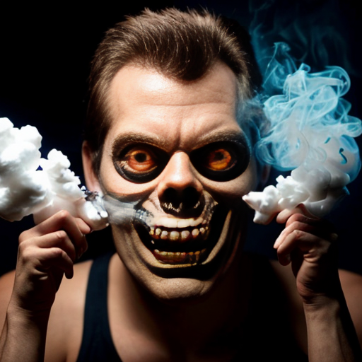 a monster that Possessed toys a puff of smoke