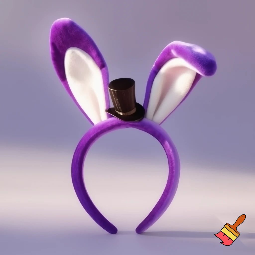 Easter bunny headband velvet Easter bunny, bunny ears, purple and white bunny velvet headband Easter bunny ears headband top hat