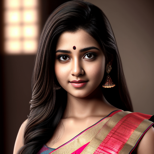 Cute girl in saree semi nude