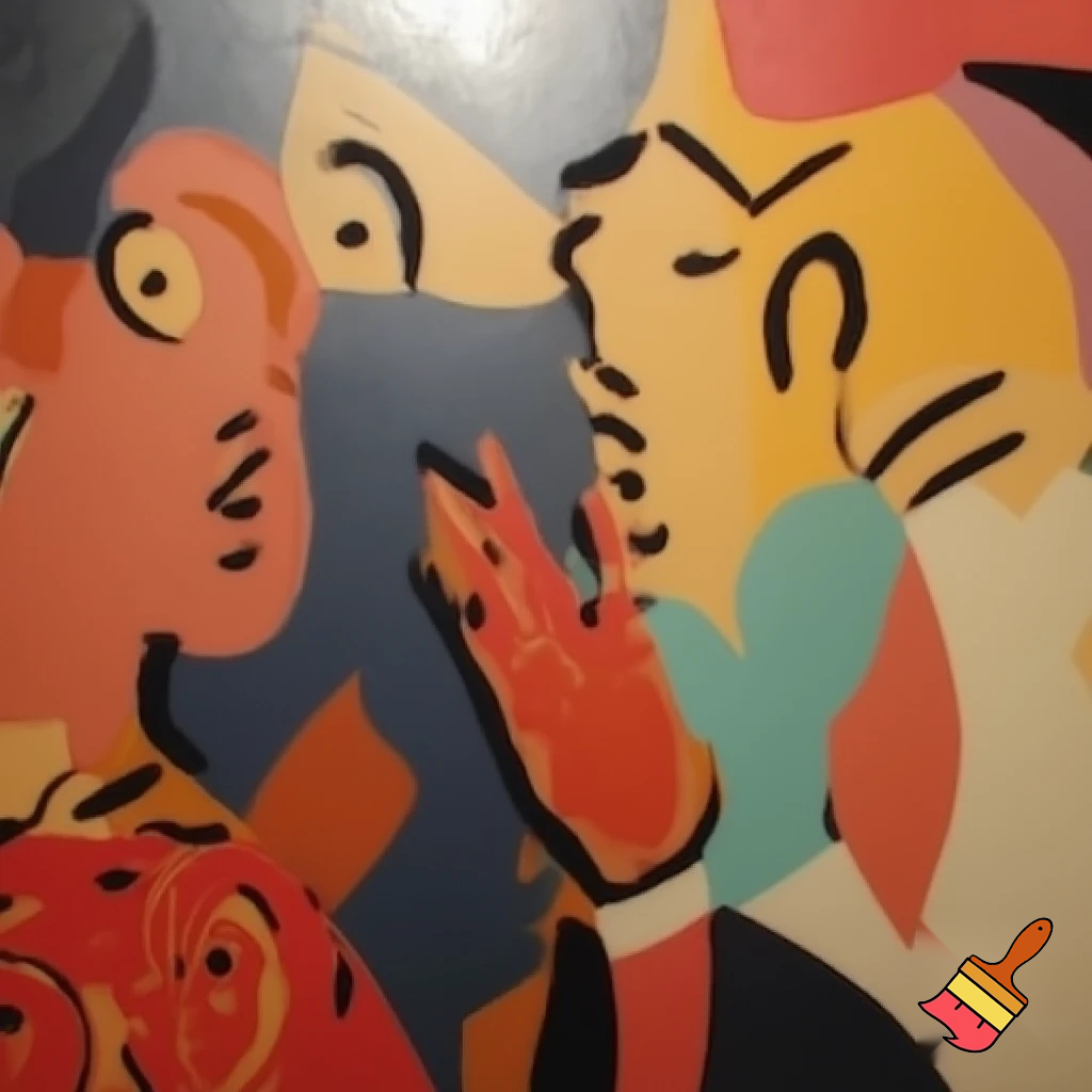 postmodern paris painting couple