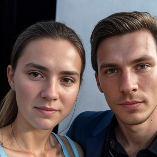 Goretzka and Vanessa at the movie 