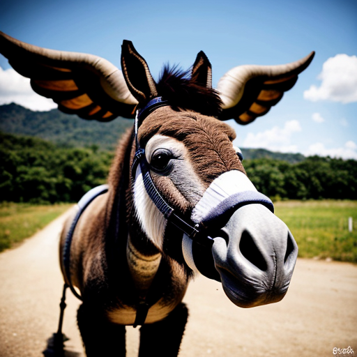 donkey with wings because it drank redbull