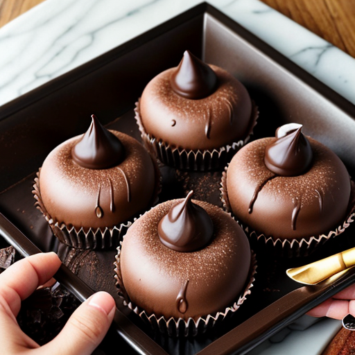 four thick baking chocolate pieces