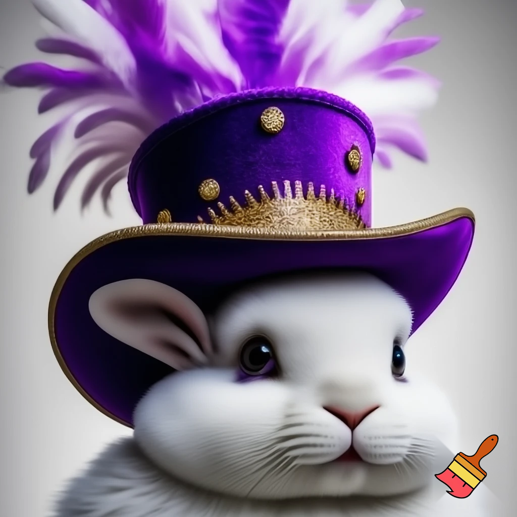 Purple and gold top hat velvet glitter gold purple purple and white purple and white Easter bunny is ears special hat mascot Easter bunny? Costume.