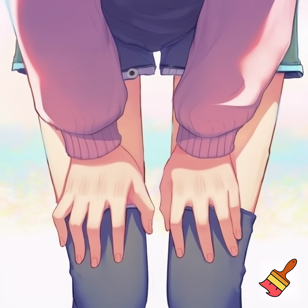 Anime girl so cool and cute is with cool clothes is touching her asses and her asses are big but cool