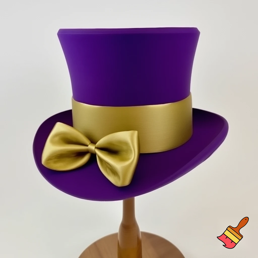 Easter bunny top hat, Easter balcony headband, purple and gold headband top hat