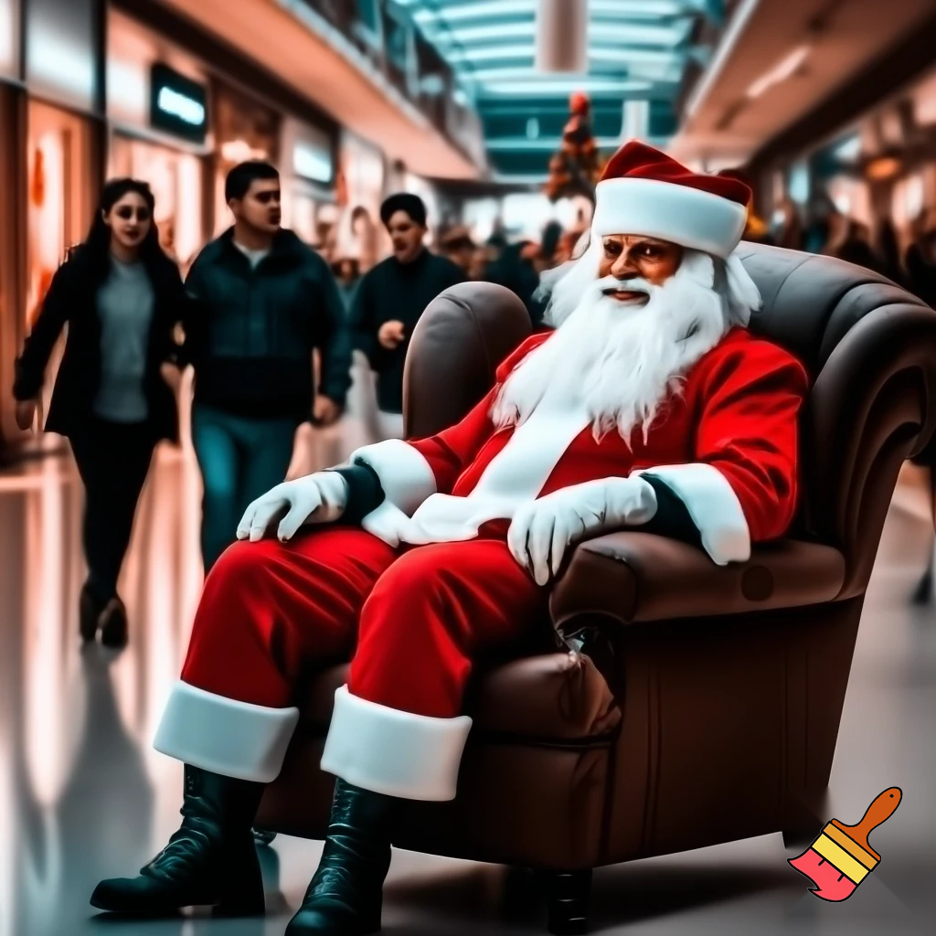 Santa Claus chair shopping Centre