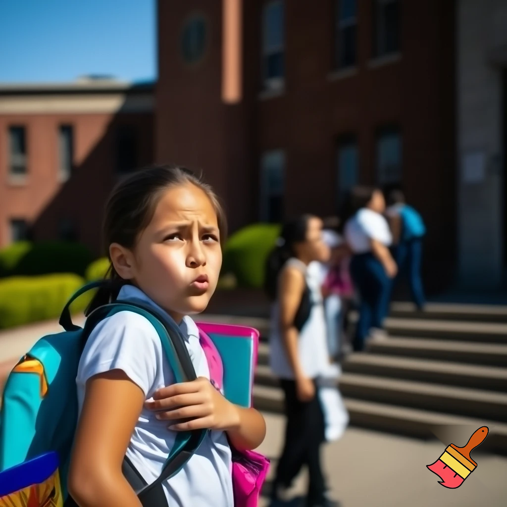 First day of school in 6th grade comic style