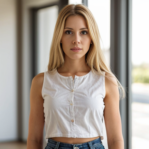 woman blonde standing