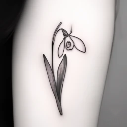 january birth flower tattoo