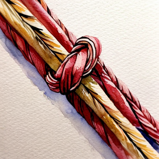 single icon of cord knot in cartoon style