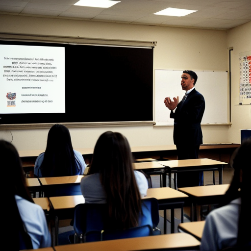 Students watched a recording of the speech delivered at a boys school assembly 
•	The speaker begins in a calm voice and pauses briefly before the word “future.”
•	When he says “the potential of our youth,” he raises his voice for emphasis.
•	He points toward the students sitting in front of him and smiles.
•	A large screen behind him shows images of rockets launching and students studying in classrooms.
•	The audience begins clapping before the speech ends, and the speaker nods in response.

