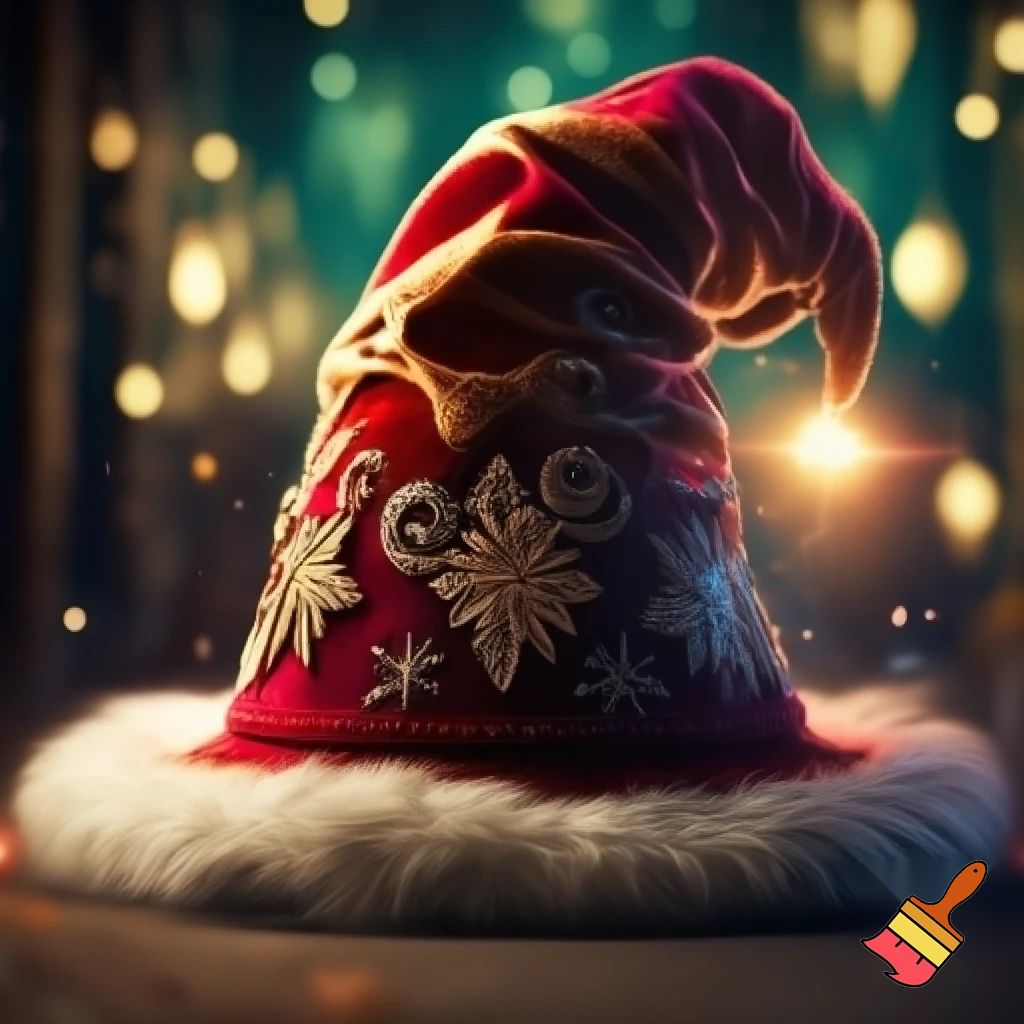 Christmas wizard hat velvet