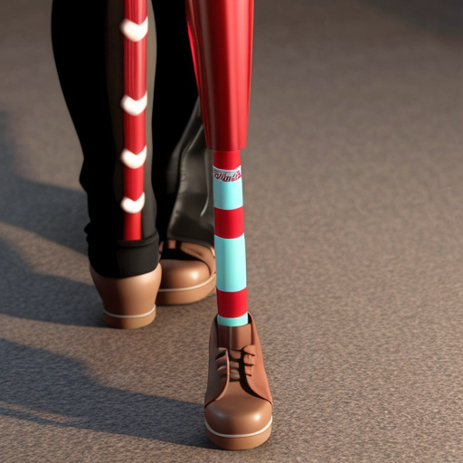 Candy walking stick walking