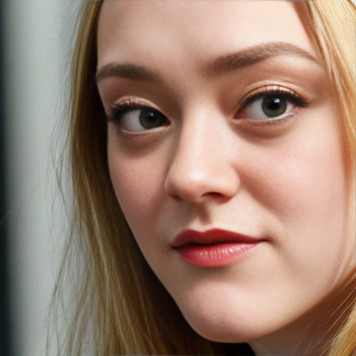 Dakota Fanning, close up shot, face, blonde hair,