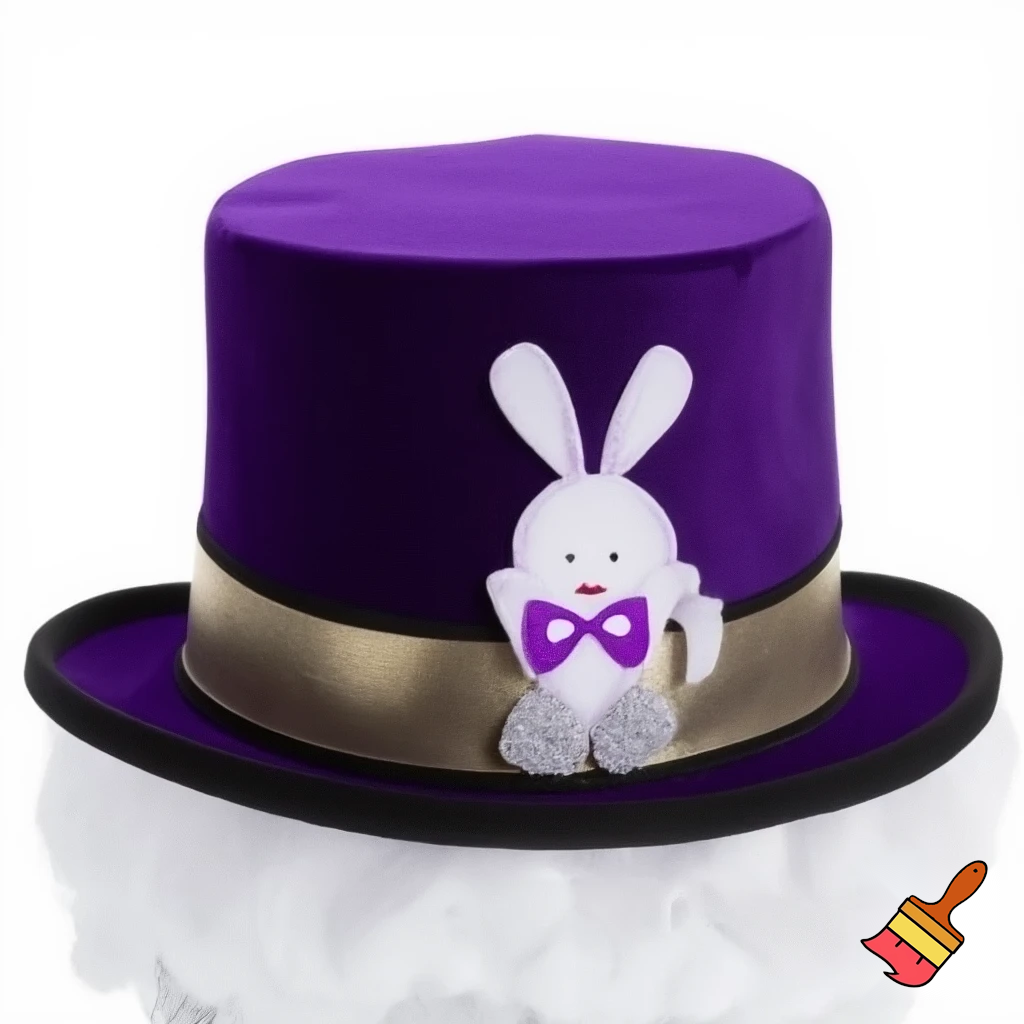 Easter bunny top hat headband, purple and white gold and silver top hat black purple dark purple special hat in delicate purple white, purple and fabric fabric and velvet white gold golden silver patterns Easter top hat