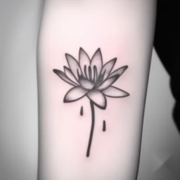 july birth flower tattoo