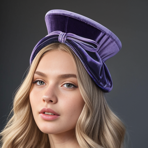 Easter bunny top hat headband Lala colour purple velvet top hat headband top hat