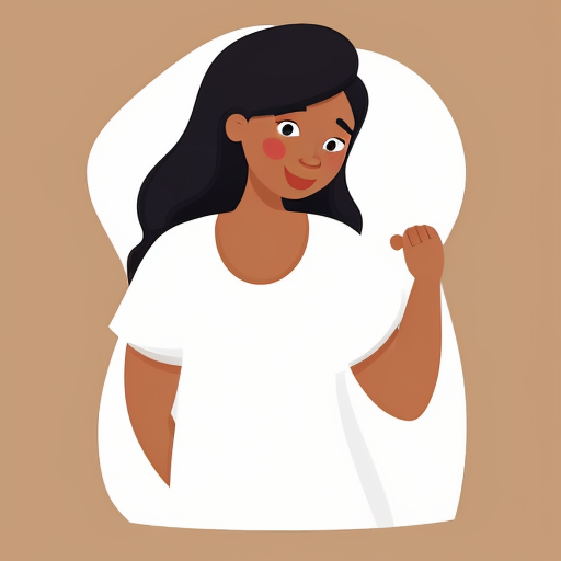 A BROWN girl waking up realistic but cartoon