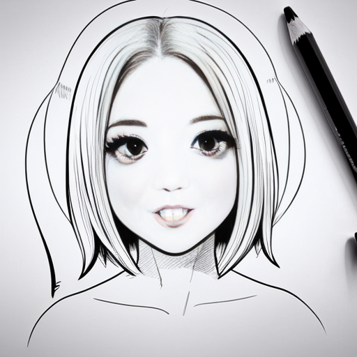 fait la en noir et blanc et plus style manga c une fille cheuveux long et tres 
ebourife 

