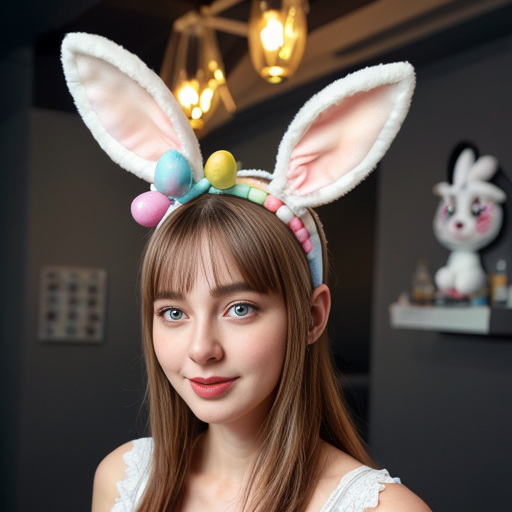 Top hats, Easter bun ears headband with bunny ears multicolour