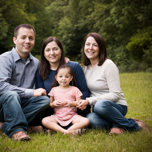 can you make a photo of a family of three