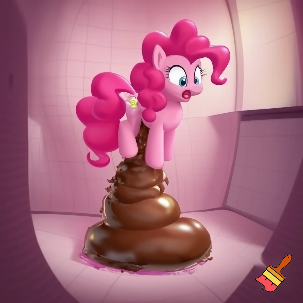  Pinkie pie toilet on poop 