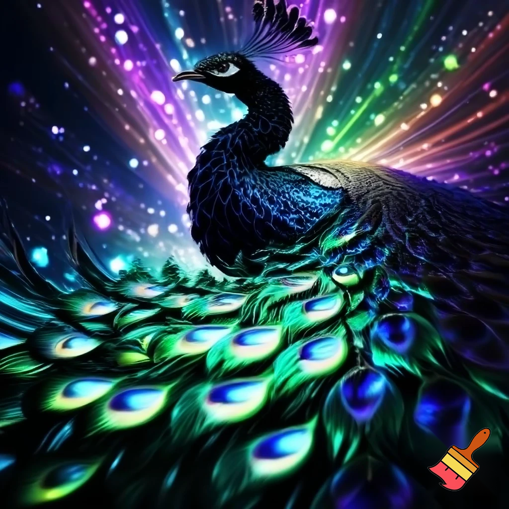abstract peacock
