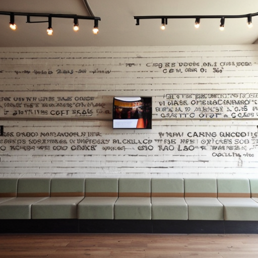 a nice wall in a coffee shop