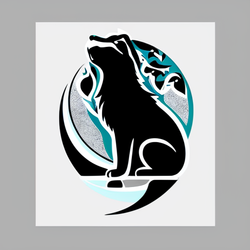 ALPHA WOLF LOOKING AT THE MOON AND HOWLING IN A NOCHALANT WAY
