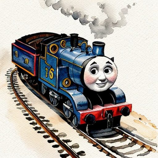 sketch of thomas the tank engine
